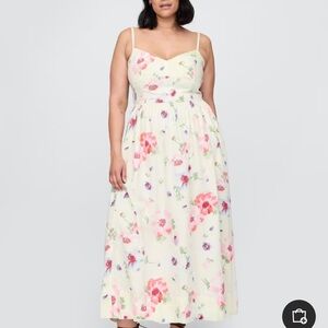 NWT GAP Cream Cotton Floral Midi Dress